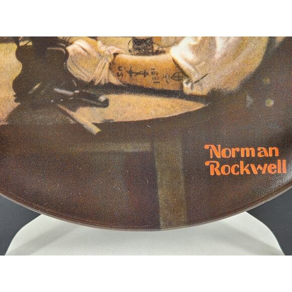 Wall Decor Plate The Ship Builder Year 1980 Fine China 8 1/2" Norman Rockwell - Picture 8 of 13